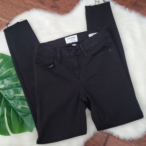 Frame Le Skinny De Jeanne Black Jeans Size 24